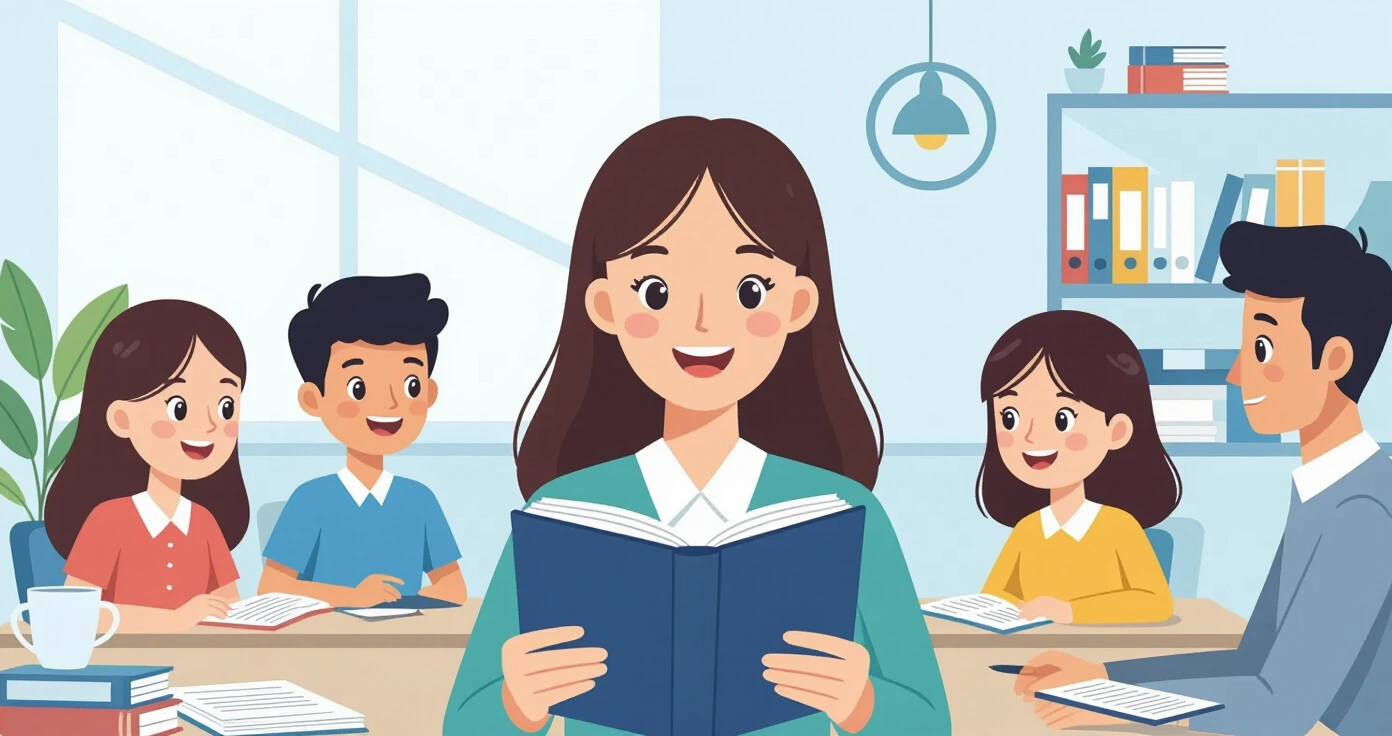 Giáo viên Nhật Bản viết nhận xét vào học bạ trong lớp học tiểu học