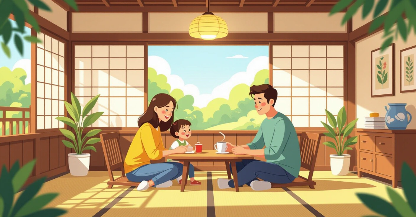 Cha đơn thân người nước ngoài đang chơi cùng con nhỏ trong công viên tại Nhật Bản