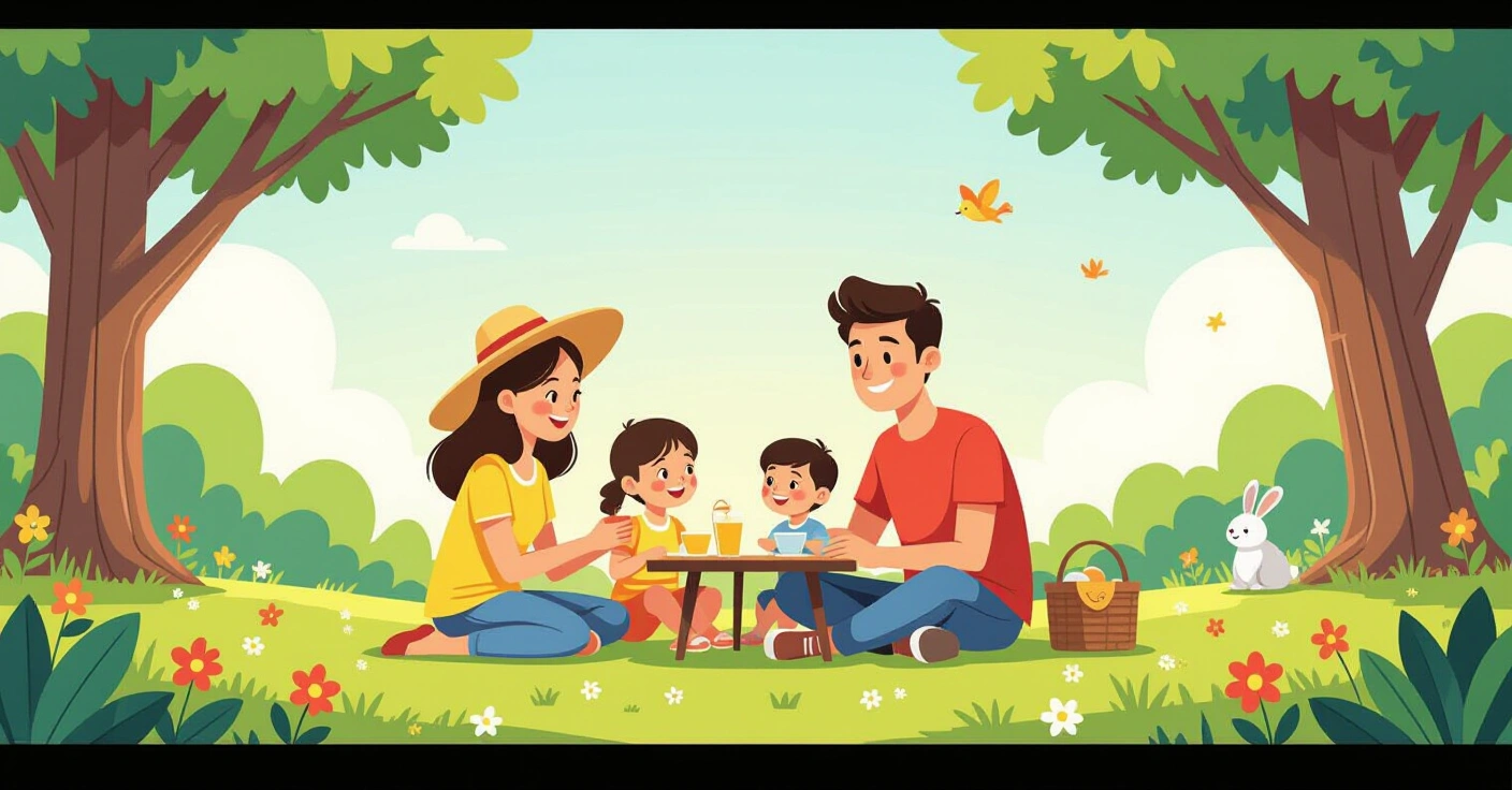 Cha mẹ kiểm tra sức khỏe trẻ trong căn hộ Nhật Bản mùa hè với quạt điện và nhiệt kế