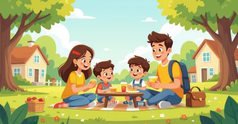 Phụ huynh đọc nhãn thực phẩm chức năng Nhật Bản cho trẻ em trong căn bếp hiện đại
