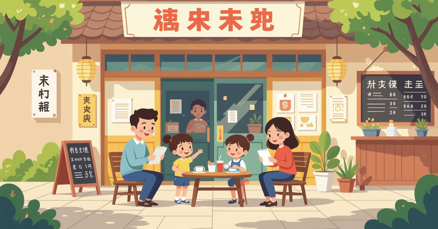Phụ huynh nước ngoài đang làm thủ tục đăng ký nhà trẻ tại văn phòng thành phố Nhật Bản