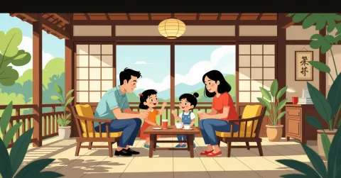 Nhóm các bà mẹ Việt Nam cùng trẻ em tụ họp tại một trung tâm cộng đồng ở Nhật Bản, chia sẻ kinh nghiệm nuôi dạy con trong không gian ấm áp