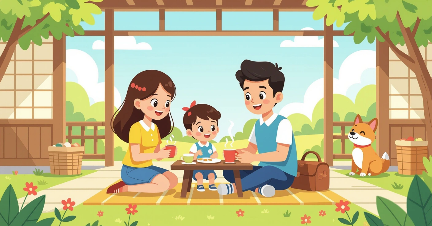 Minh họa so sánh hoikuen và yochien tại Nhật Bản